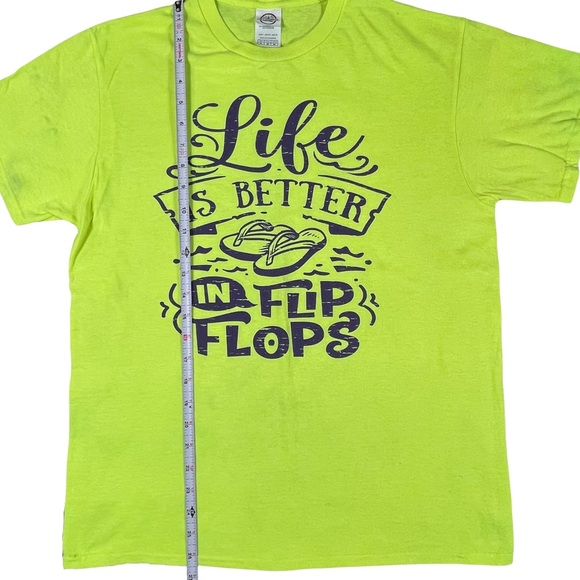 Delta Pro Weight size medium neon yellow/green shirt with funny quote NWOT - Picture 5 of 6